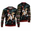 Jesus Riding Reindeer Black Ugly Christmas Sweater For Men Women Christian Sweater God Gift Gift For Christian Jesus Winter Fashion 3048