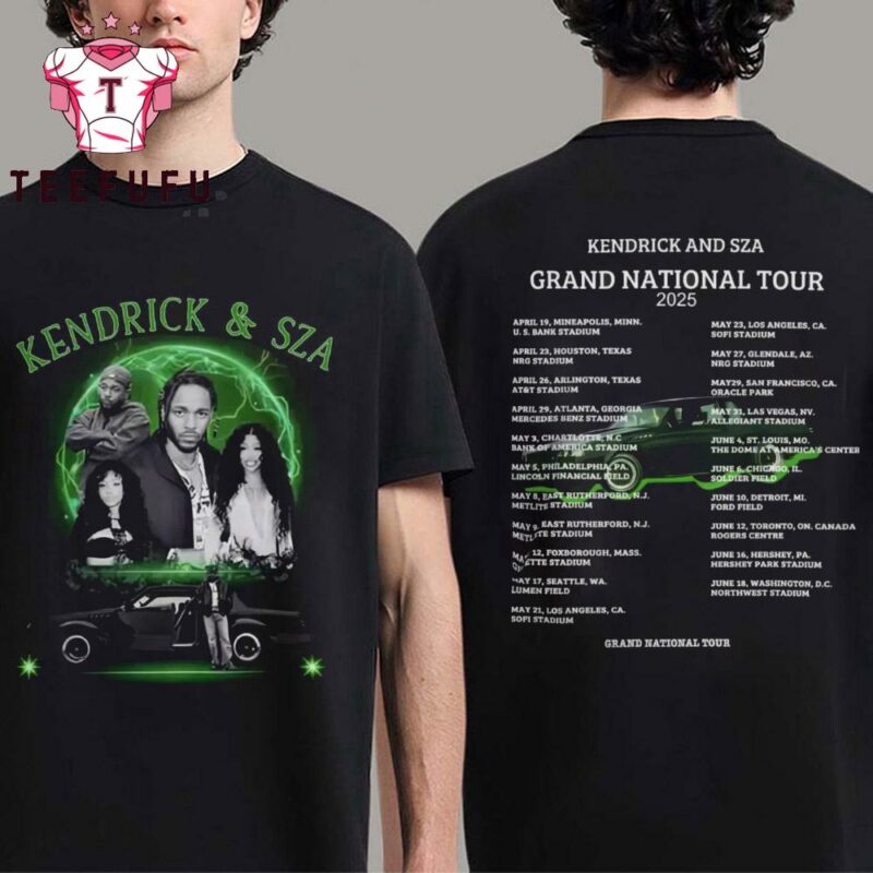 Kendrick Lamar Merch Sza Grand National Tour 2025 Shirt