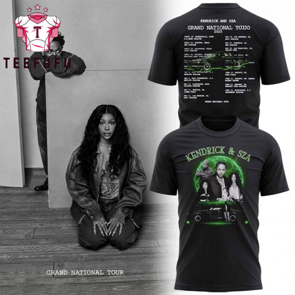 Kendrick Lamar x SZA Grand National Tour 2025 3D Shirt