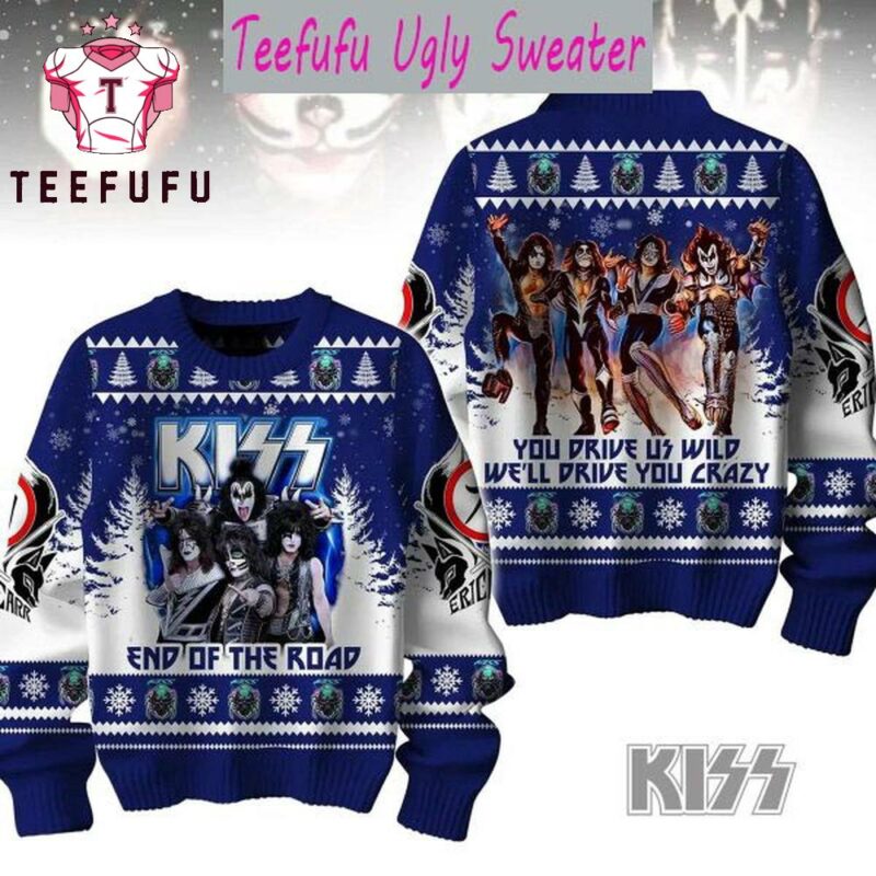 Kiss 2024 Christmas End Of The Road 2025 Ugly Sweater