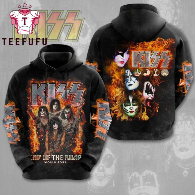 Kiss Band End Of The Road World Tour 3D Hoodie