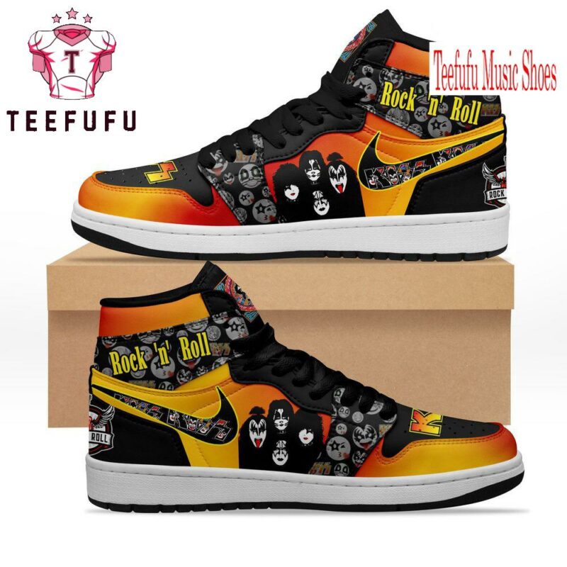 Kiss Band Rock N’ Roll Air Jordan 1 Hightop Shoes