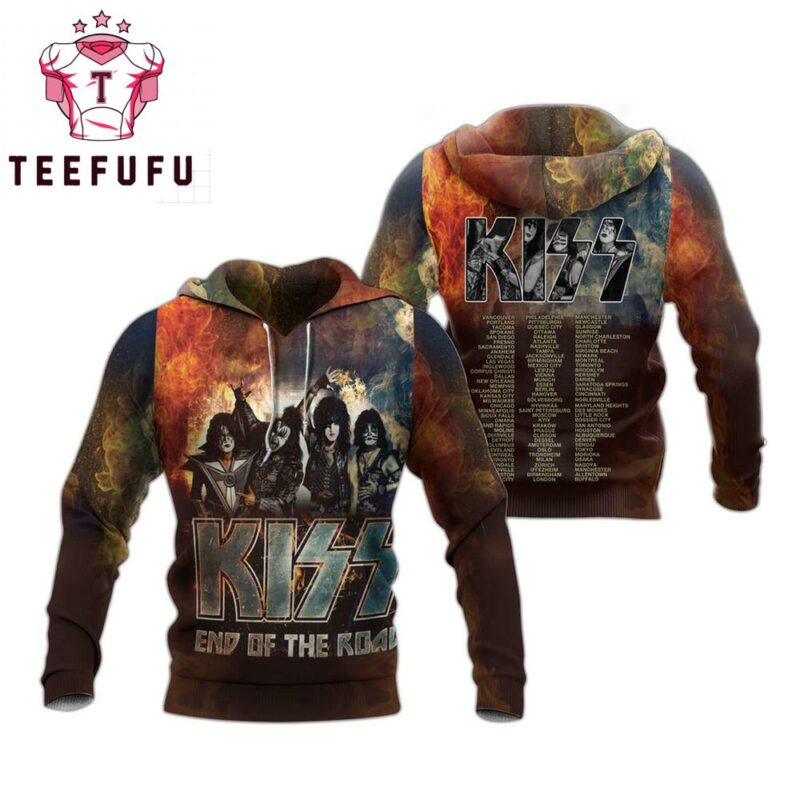 Kiss End Of The Road World Tour All Over Print Hoodie