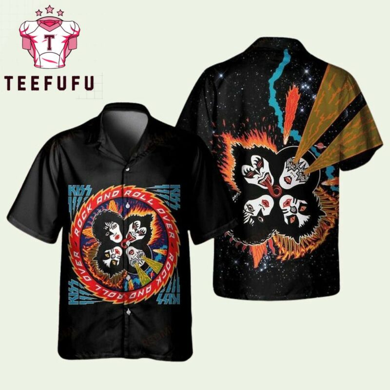 Kiss Rock And Roll Over 1976 Album Hawaiian Shirt