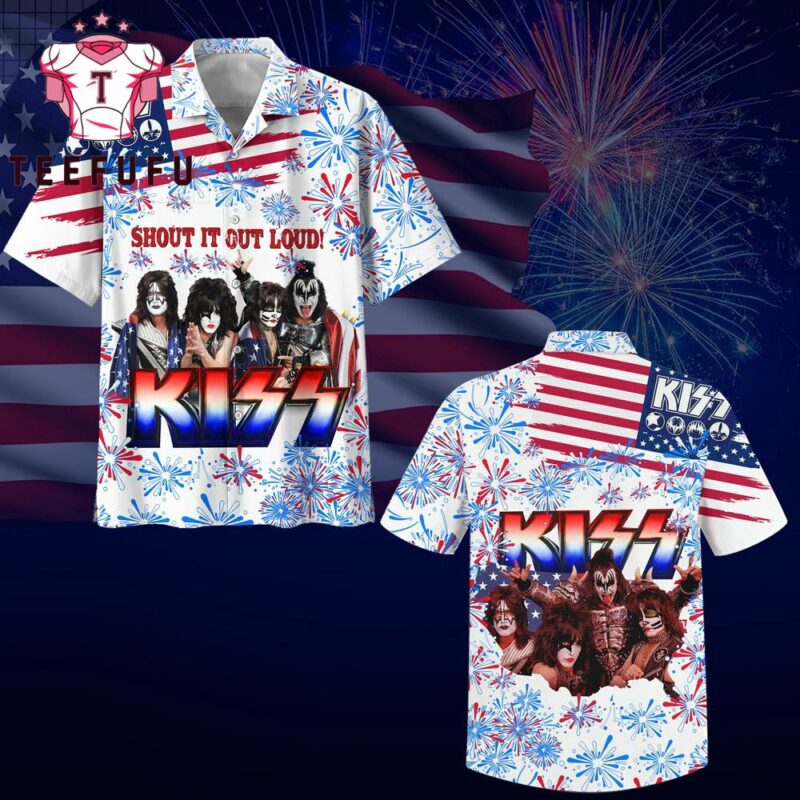 Kiss Shout It Out Loud 4th Of July Hawaiian Shirt