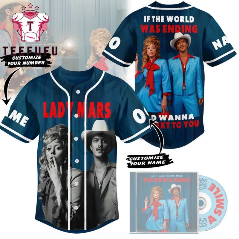 Lady Gaga & Bruno Mars Custom Baseball Jersey