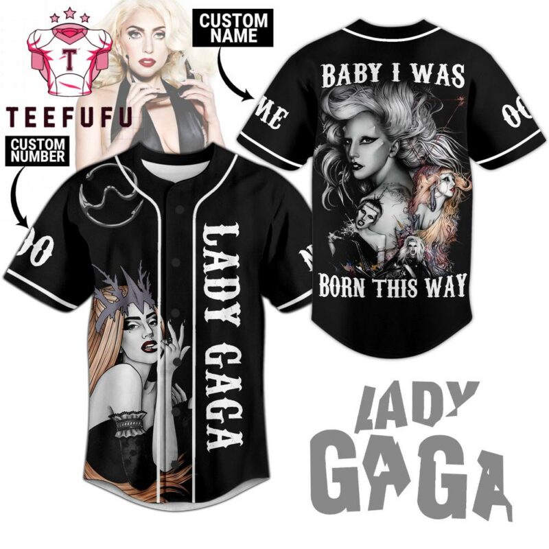 Lady Gaga FAce Music Baseball Jersey