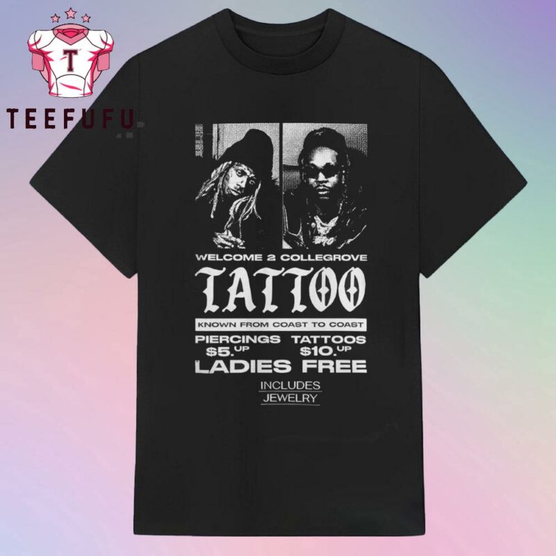 Lil Wayne Merch Collegrove Tattoo T Shirt