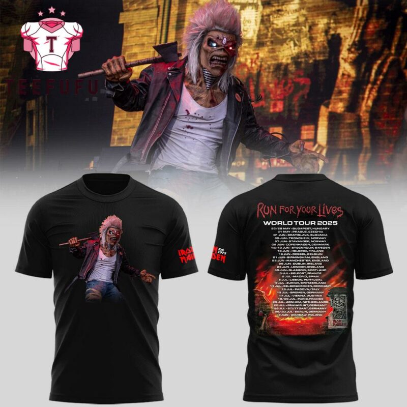 Limited Edition Iron Maiden World Tour 2025 T Shirt