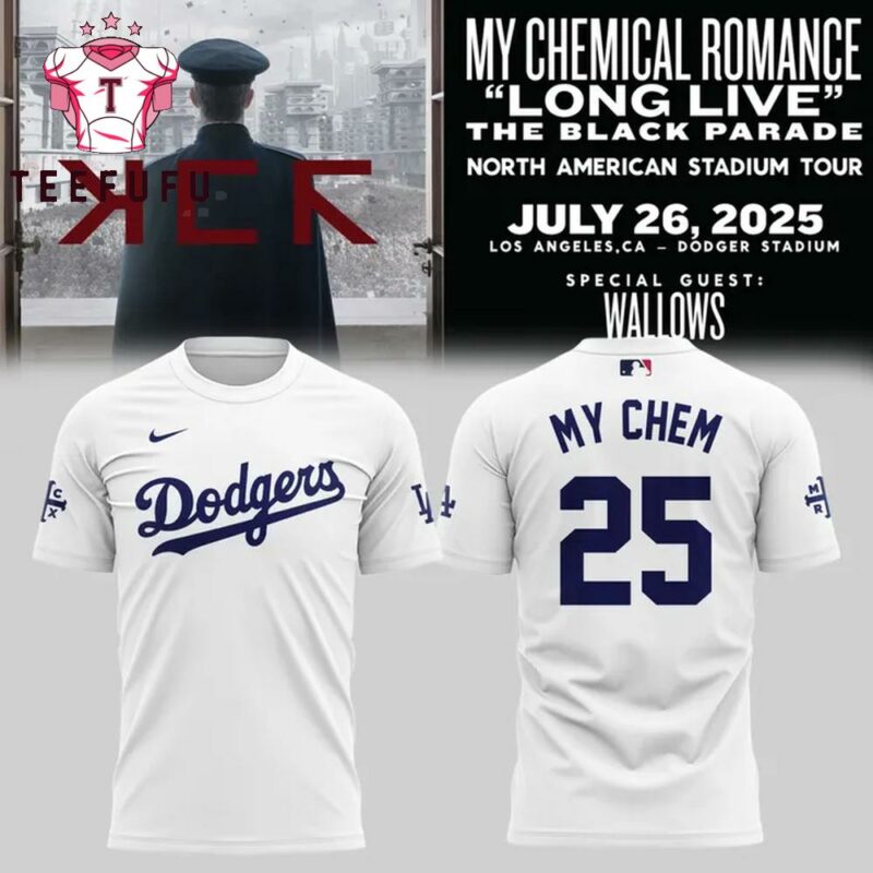 Los Angeles Dodgers x My Chemical Romance Long Live The Black Parade 2025 T Shirt