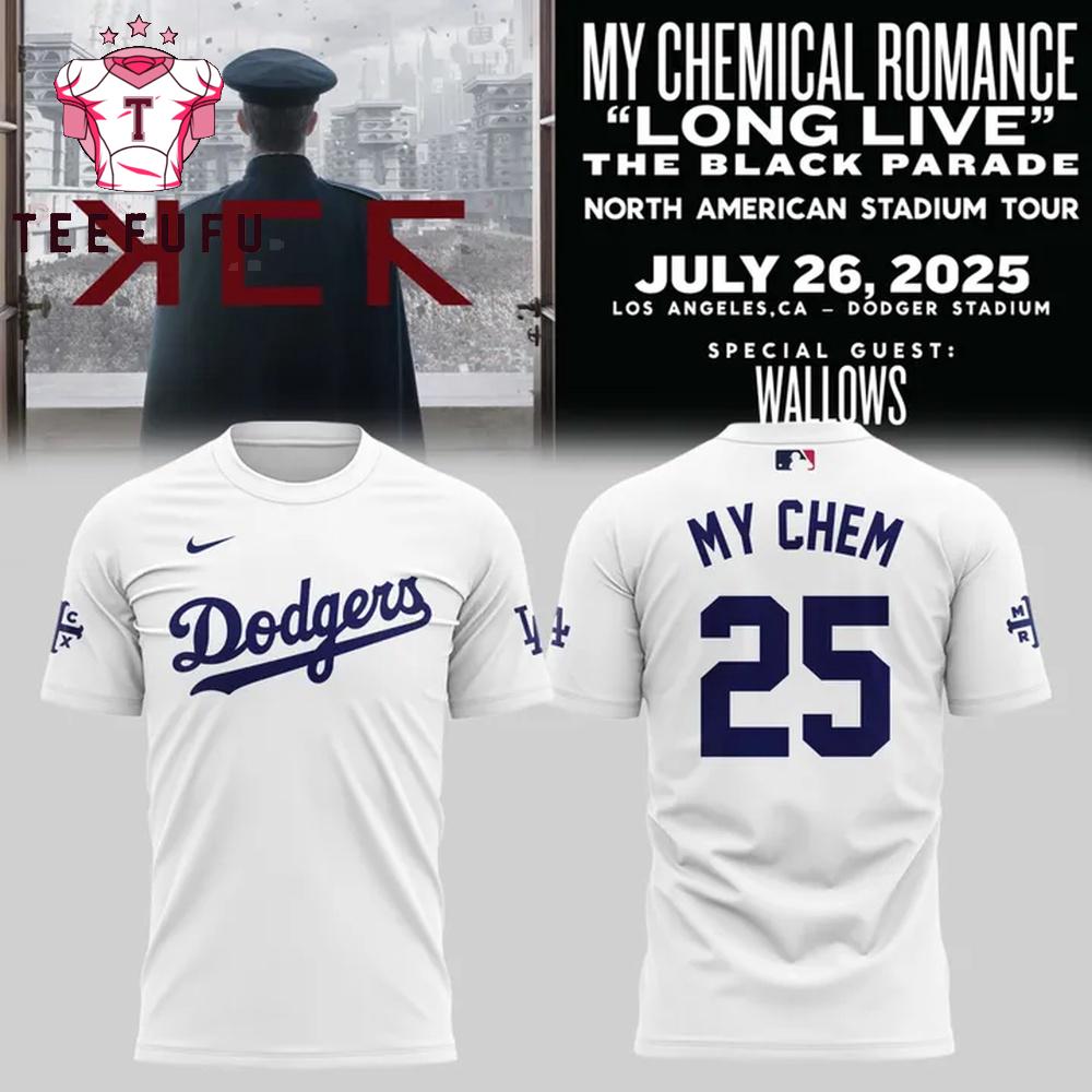 Los Angeles Dodgers x My Chemical Romance Long Live The Black Parade 2025 T Shirt