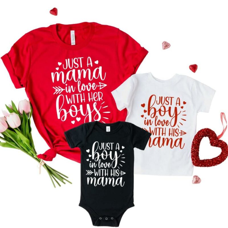 Mama Mini Mommy And Me Valentines Shirts Valentines Day Ideas For Mom Valentine Day Shirt Valentines Day Gift Couple Shirt 4586