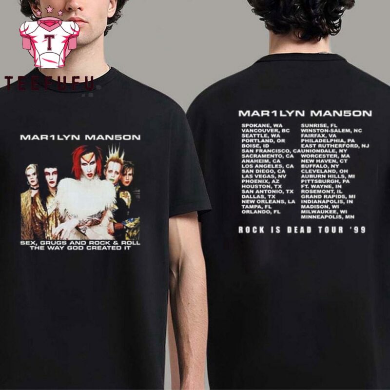 Marilyn Manson Rock Is Dead 1999 Tour T Shirt