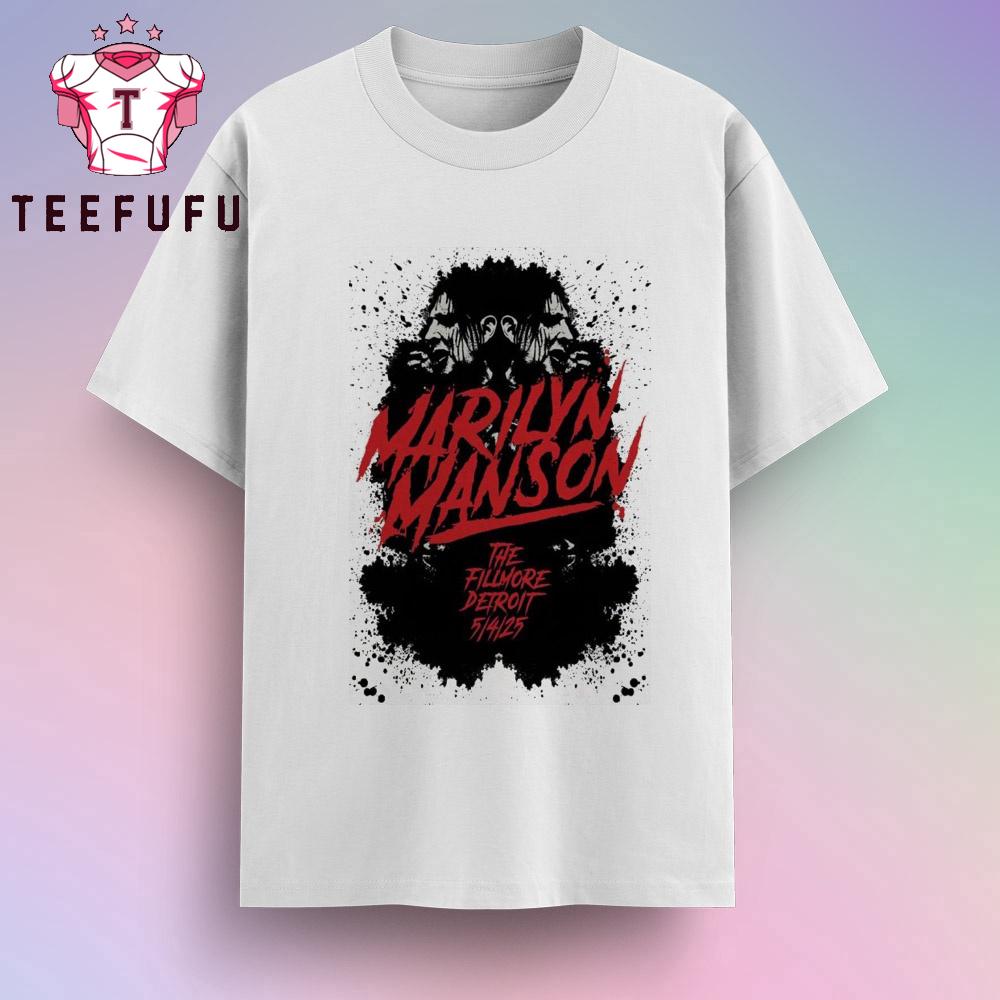Marilyn Manson Tour May 4 2025 The Fillmore Detroit, MI Poster T Shirt