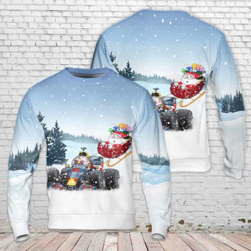 Max Verstappen Santa Formula Motor Racing Ugly Christmas Sweater For Men And Women Christmas Gift Christmas Winter Fashion 2853
