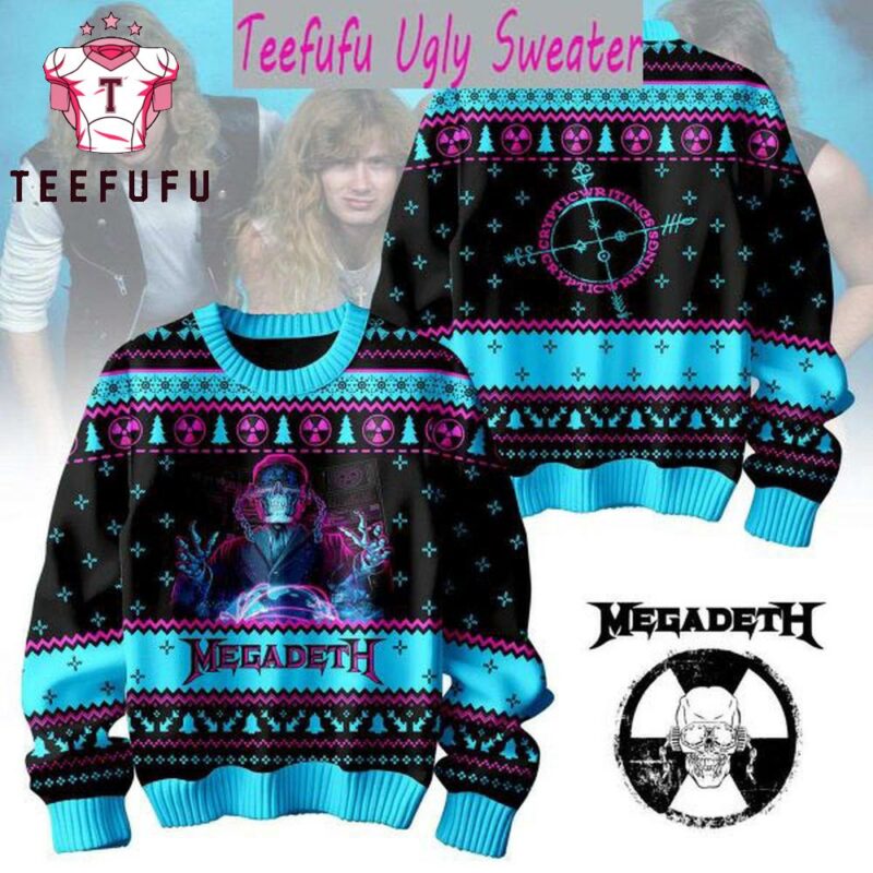 Megadeth Cryptic Writings 2025 Christmas Ugly Sweater