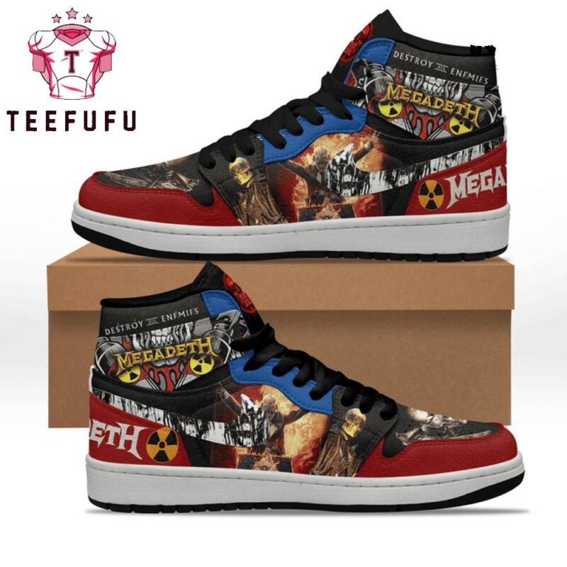 Megadeth Rock Band Air Jordan 1 Hightop Shoes
