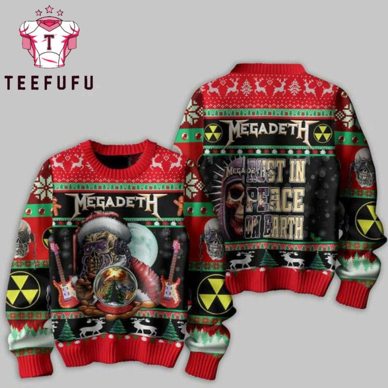 Megadeth Rust In Peace On Earth 2025 Christmas Ugly Sweater