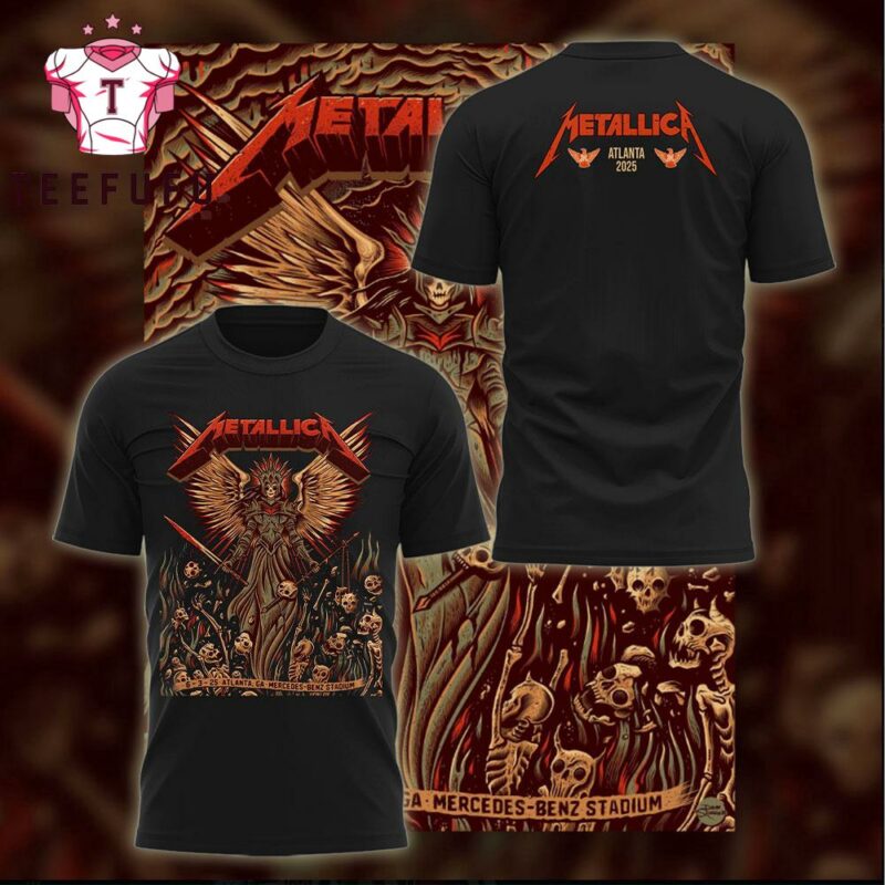 Metallica 2025 M72 World Tour ATLANTA 3D Shirt