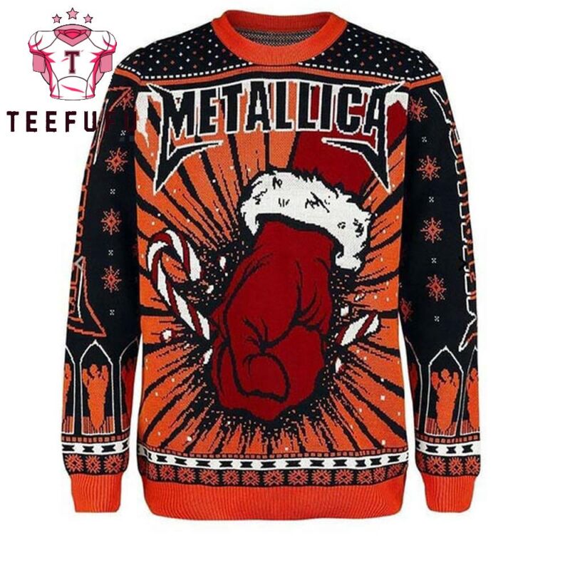 Metallica Heavy Metal Some Kind of Santa Ugly Christmas Sweater