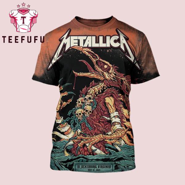 Metallica M72 World Tour 2025 Event At Kent Square 216 South Main Street In Blacksburg Virginia 3D Shirt
