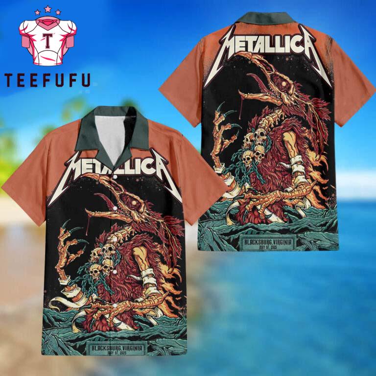 Metallica M72 World Tour 2025 Event At Kent Square 216 South Main Street In Blacksburg Virginia Hawaiian Shirt