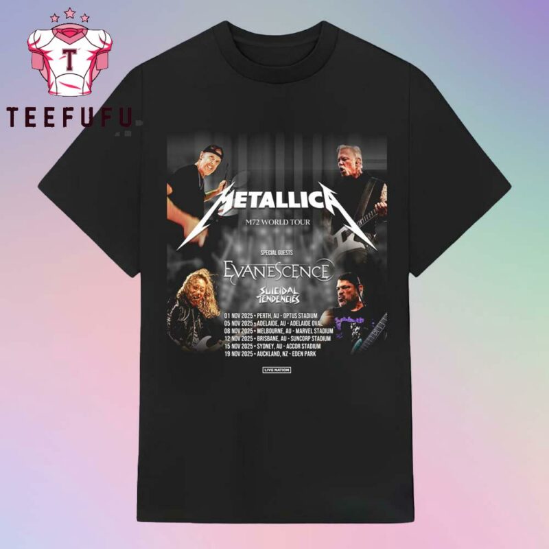 Metallica M72 World Tour 2025 North American T Shirt
