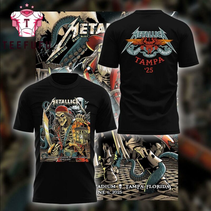 Metallica M72 World Tour 2025 Tampa Florida T Shirt