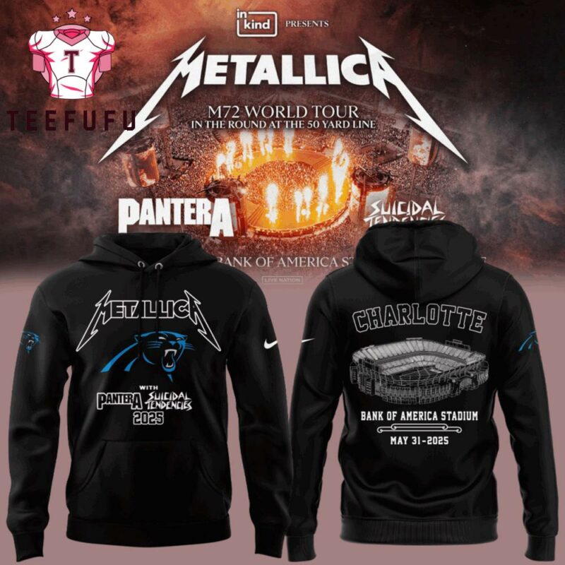 Metallica M72 World Tour 2025 x Carolina Panthers Hoodie