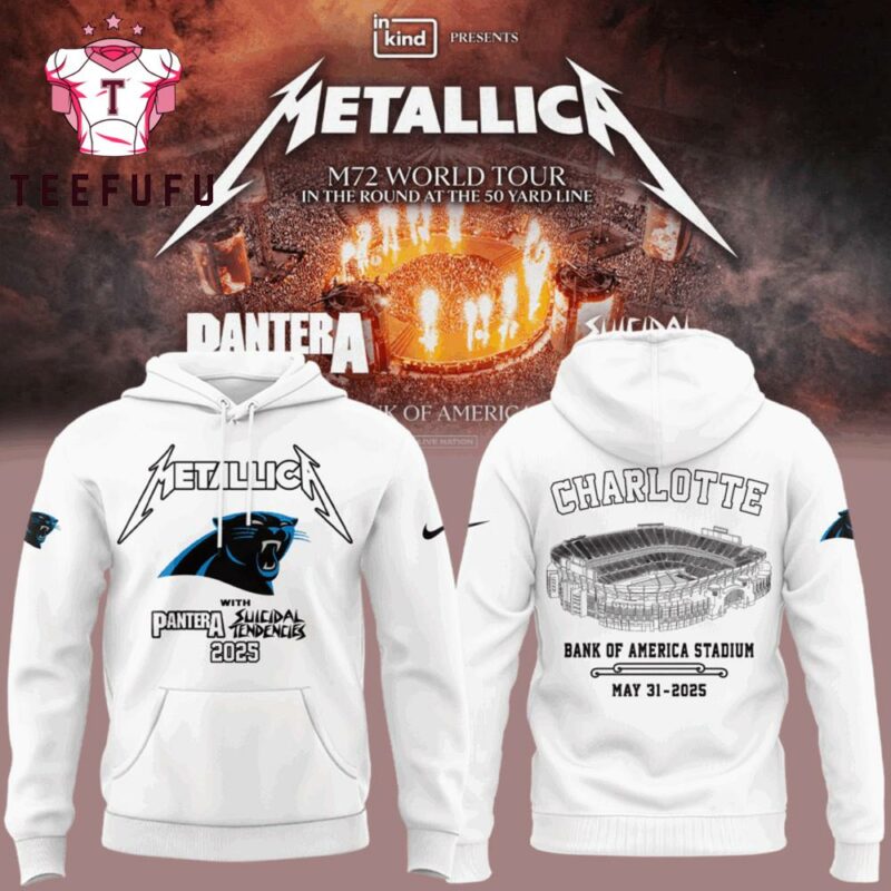 Metallica M72 World Tour 2025 x Carolina Panthers Limited Edition Hoodie