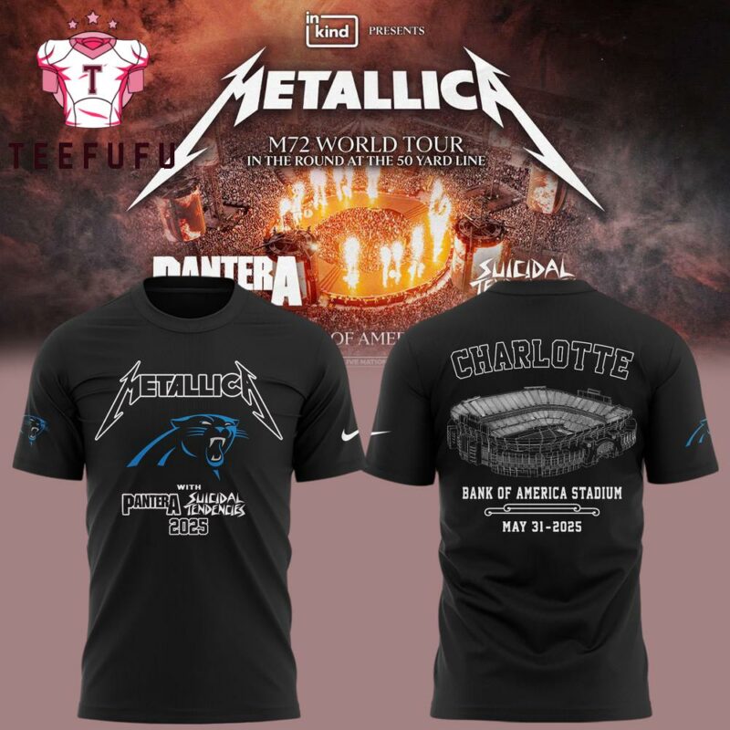 Metallica M72 World Tour 2025 x Carolina Panthers T Shirt