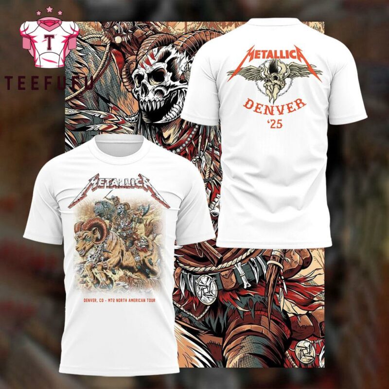 Metallica M72 World Tour Denver 2025 White Shirt