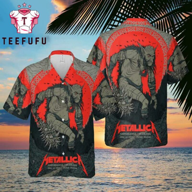 Metallica M72 World Tour In Parken Stadium Copenhagen Denmark Hawaiian Shirt