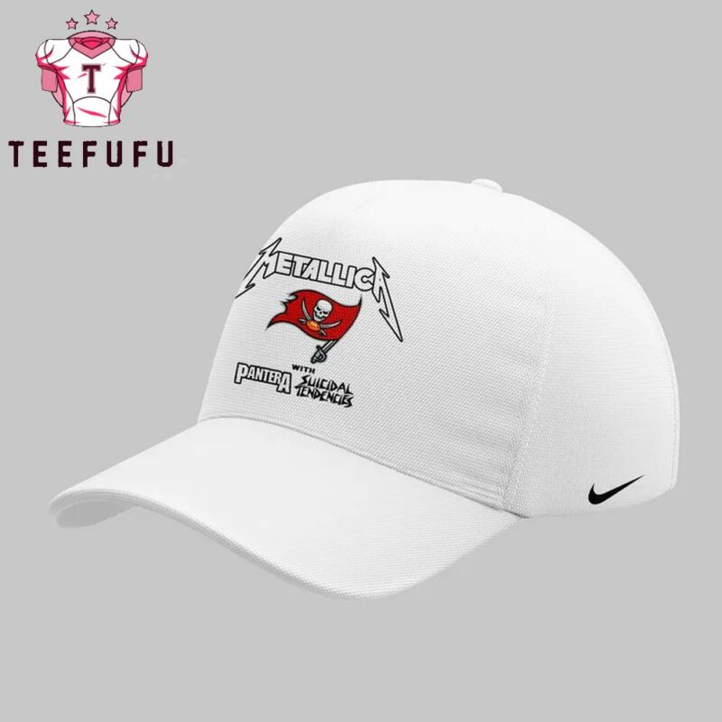 Metallica M72 World Tour Raymond James Stadium Tampa Bay Buccaneers 3D Printed White Cap