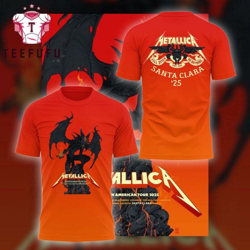 Metallica M72 World Tour Santa Clara 2025 3D ShirtMetallica M72 World Tour Santa Clara 2025 3D Shirt