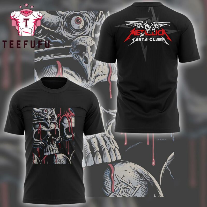 Metallica M72 World Tour Santa Clara 25’ Rock Band Logo New Black Shirt