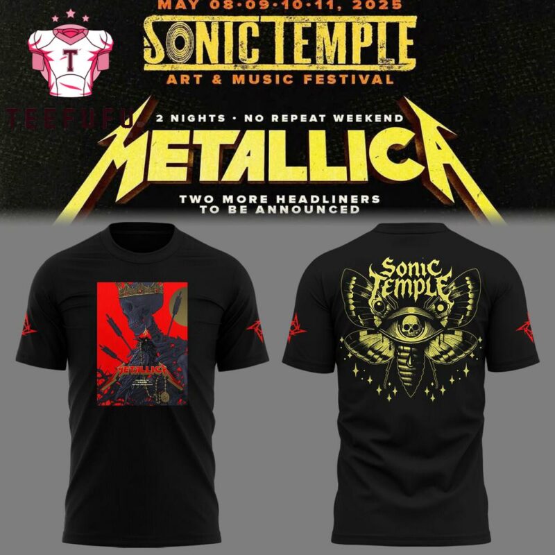 Metallica M72 World Tour x Sonic Temple Art & Music Festival 2025 T Shirt