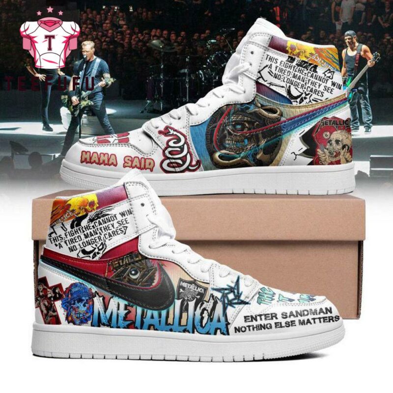 Metallica Mama Said Enter Sandman Nothing Else Matters Air Jordan 1 Hightop Shoes