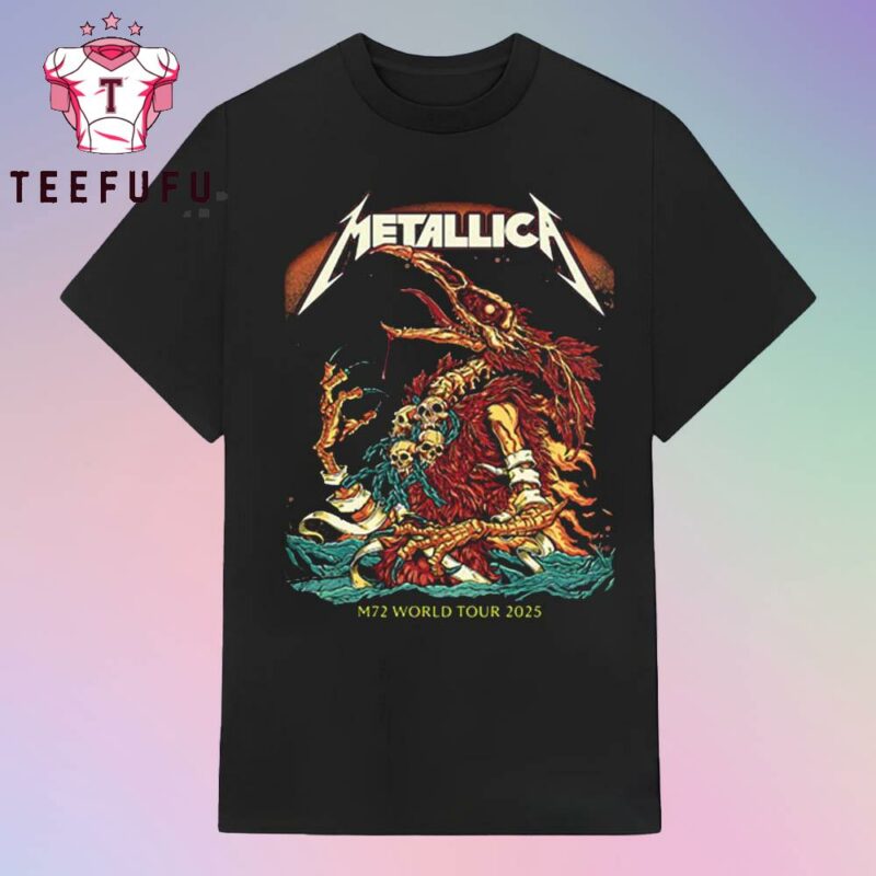Metallica Metallica M72 Virginia Tech World Tour 2025 Merch Tee In Blacksburg Virginia T Shirt