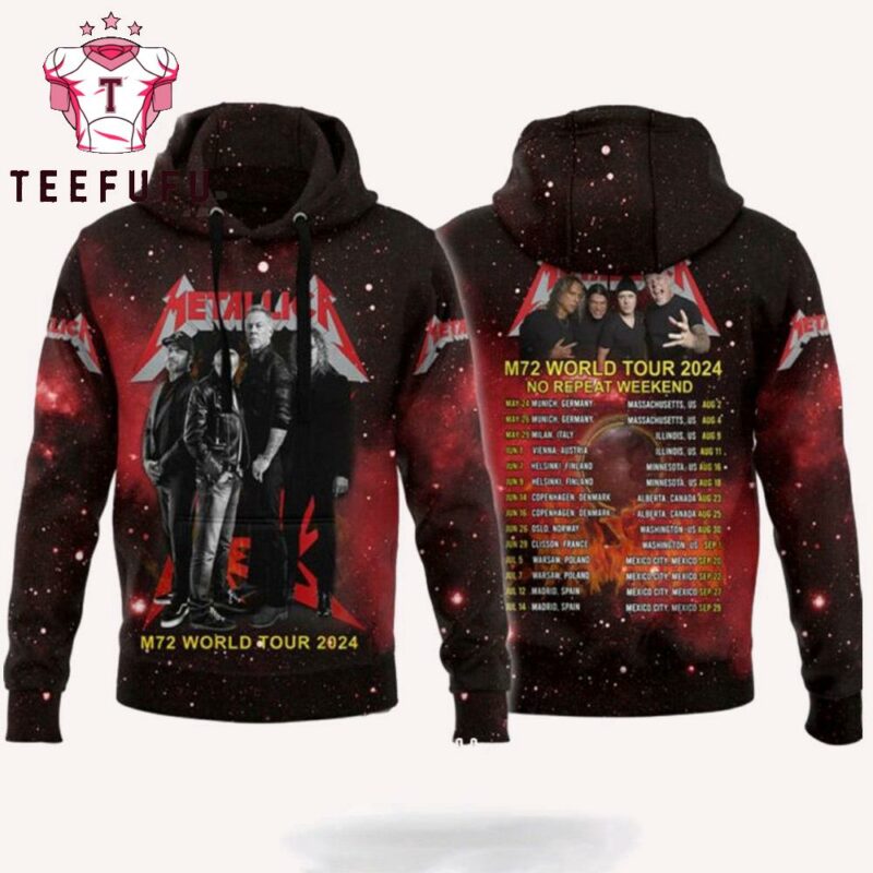 Metallica Rock Band M72 World Tour No Repeat Weekend 3D Hoodie