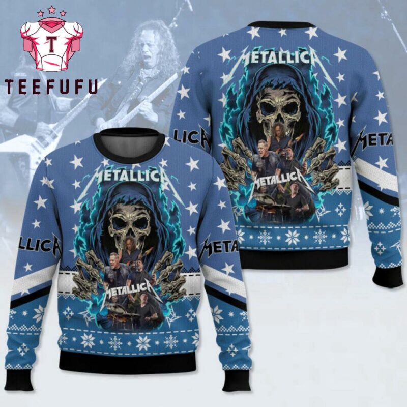 Metallica Trapped Under Ice 2025 Ugly Christmas Sweater