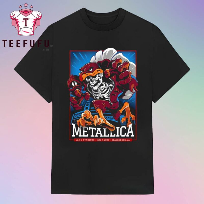 Metallica Virginia Tech At Lane Stadium In Blacksburg Virginia United States 2025 M72 World Tour T Shirt