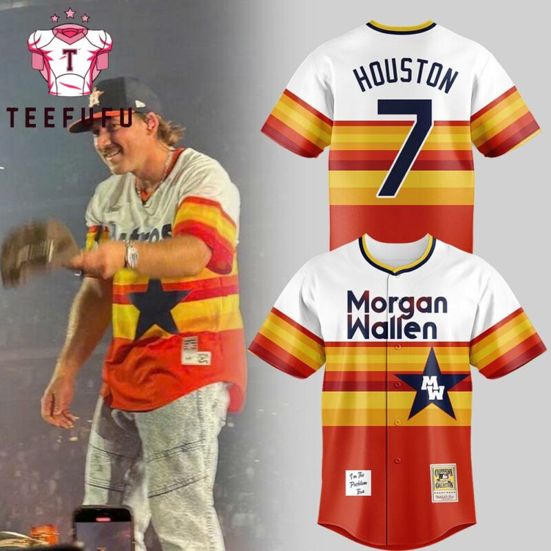 Morgan Wallen 2025 Live in Houston Limited Edition Baseball Jersey