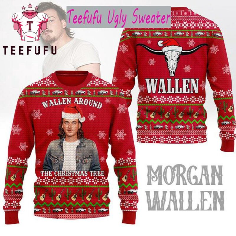 Morgan Wallen Around The Christmas Tree Ugly Sweater