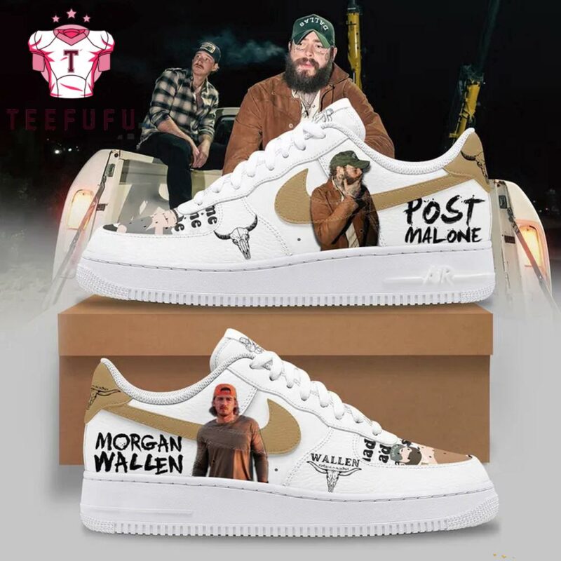 Morgan Wallen Post Malone Air Force 1 Sneaker Shoes Sneaker