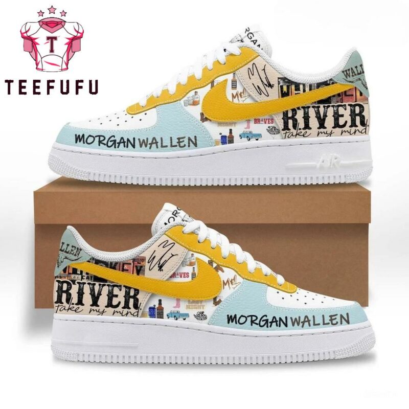 Morgan Wallen River Take My Mind Air Force 1 Shoes Sneaker