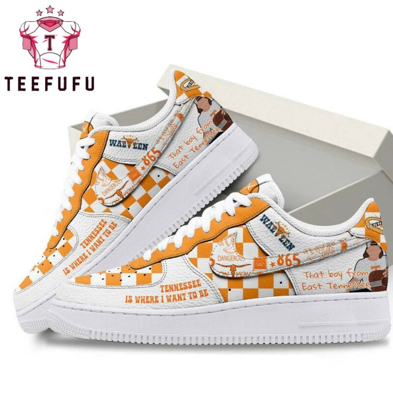 Morgan Wallen x Tennessee Longhorn Air Force 1 Sneaker Shoes