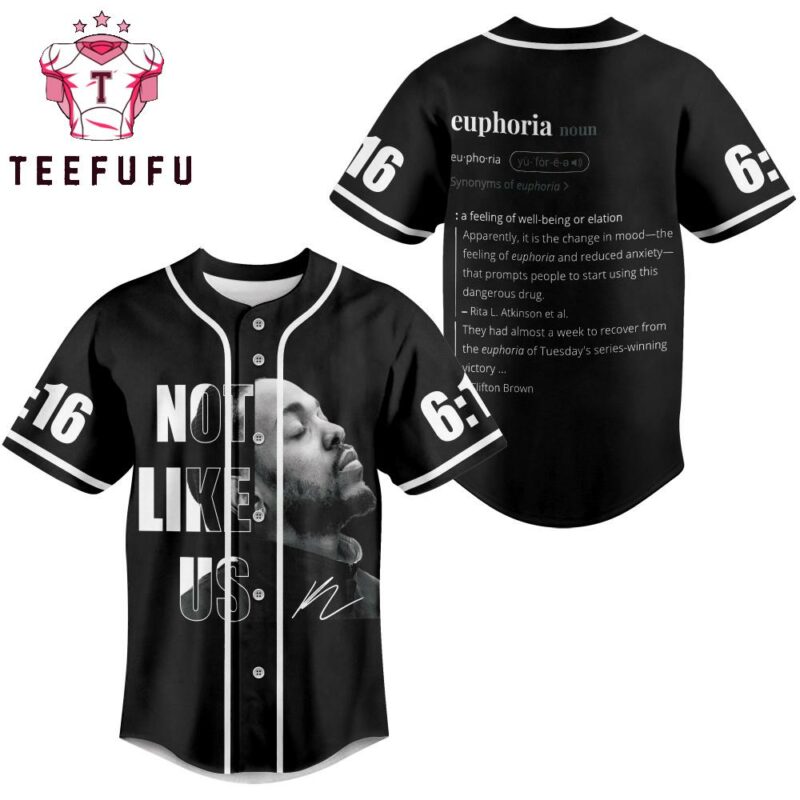 Not Like Us Kendrick Lamar Baseball Jersey