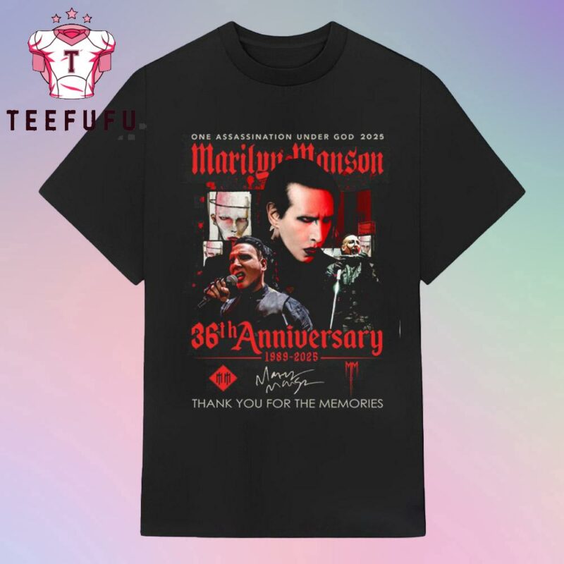 One Assassination Under God 2025 36th AnniversaryMarilyn Manson T Shirt