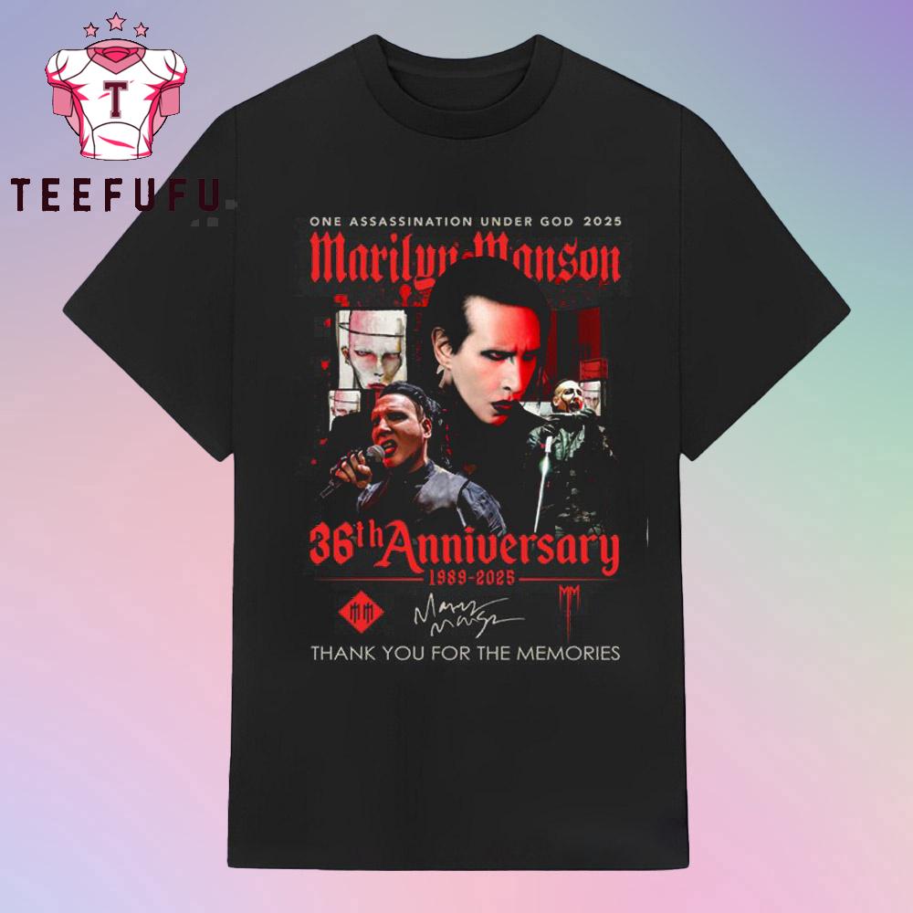 One Assassination Under God 2025 36th AnniversaryMarilyn Manson T Shirt